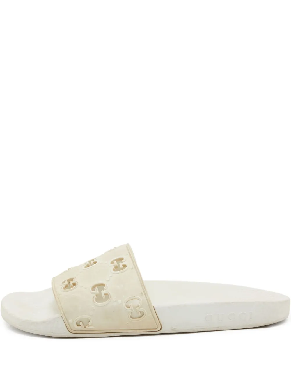 Gucci Pre-Owned GG cut-out slides | White | Image 1