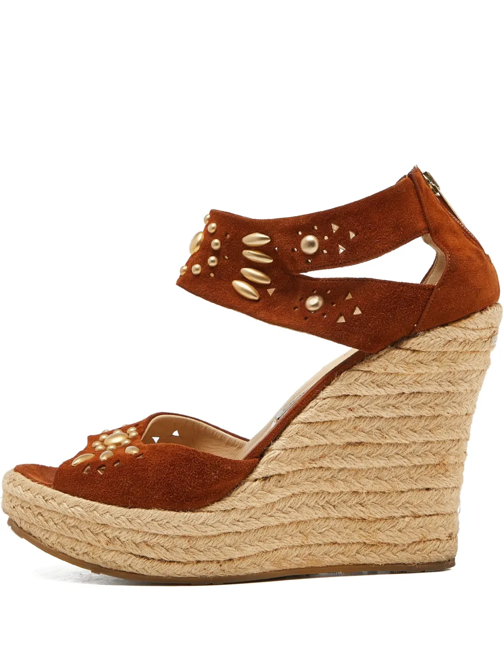 Jimmy Choo Pre-Owned 140mm suede espadrilles | Brown | Image 1