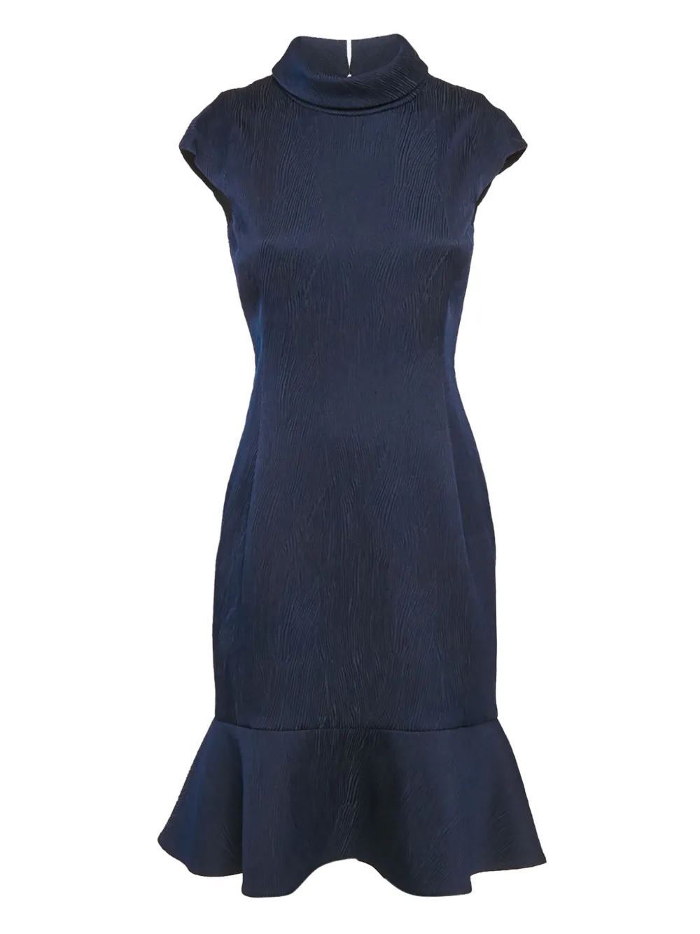 Carolina Herrera Vintage mock-neck peplum dress | Blue | Image 1