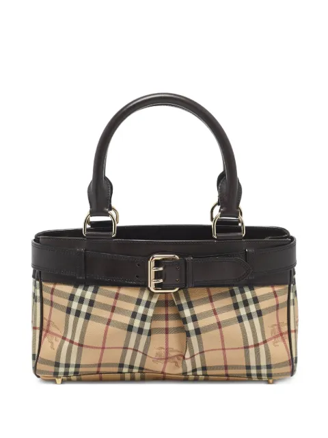 Burberry Pre-Owned Checked canvas tote bag