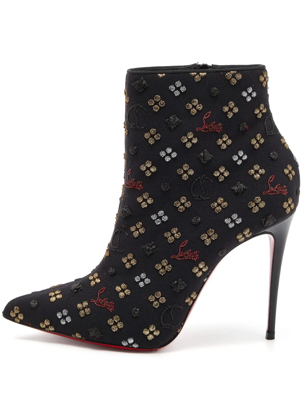Christian Louboutin Pre-Owned botines bordados con tacón de 105mm | negro | Image 1