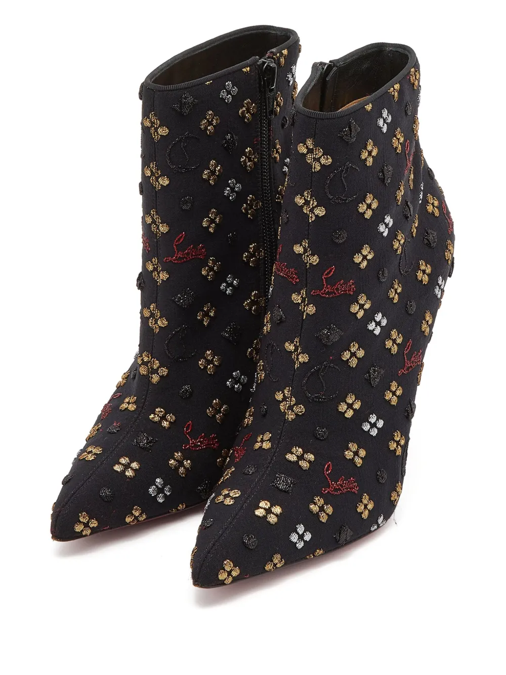 Christian Louboutin Pre-Owned botines bordados con tacón de 105mm | Image 2