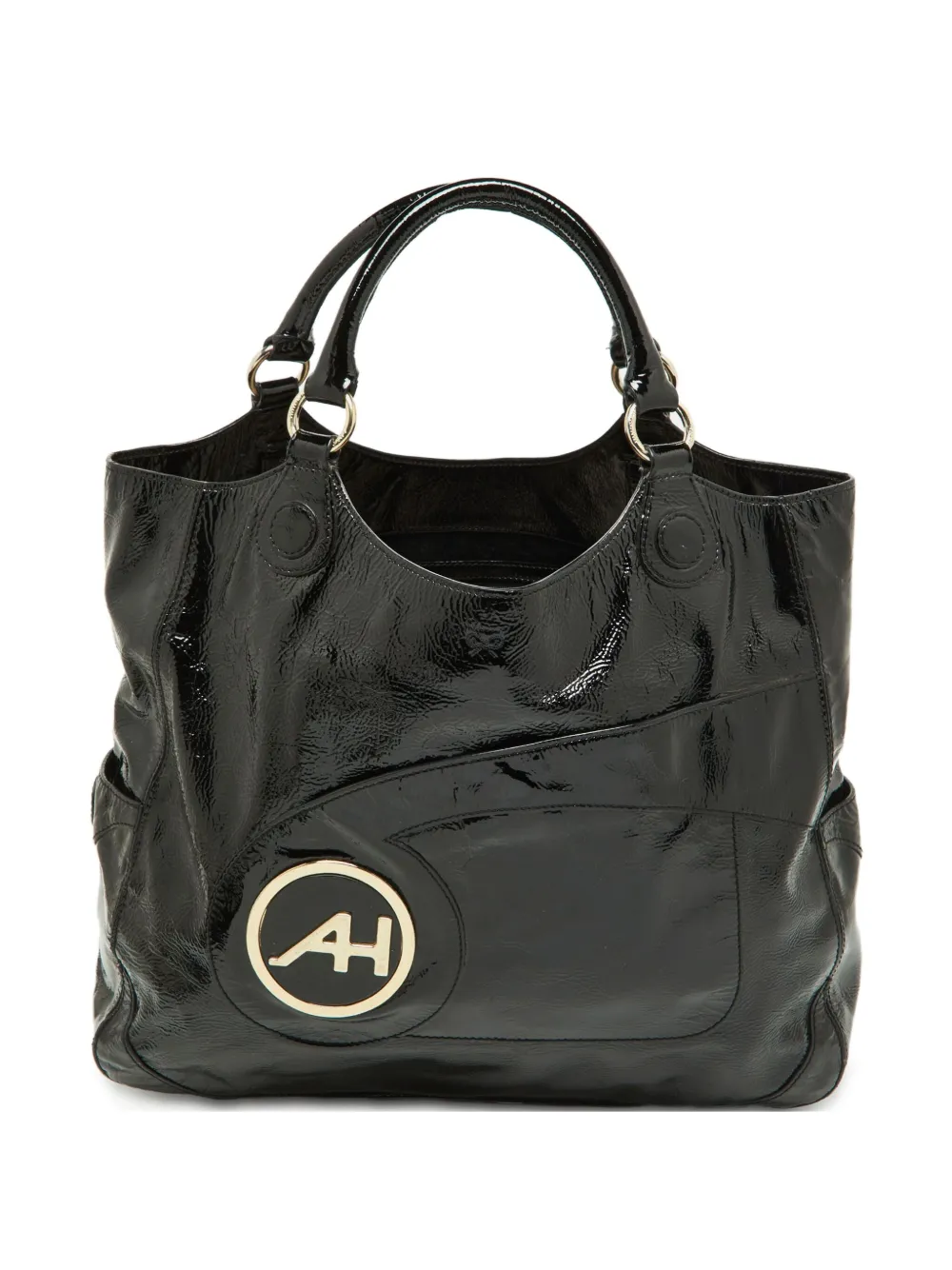 トートバッグ Anya Hindmarch Tote Bag With Logo Anya Hindmarch logo-embellished Tote Bag | Black | FARFETCH