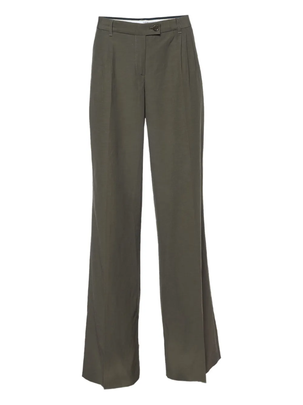Moschino Pre-Owned pleat-detail trousers | Green | Image 1