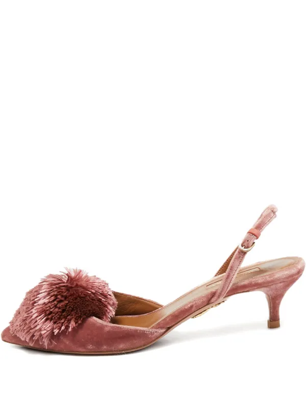 Aquazzura pre-owned 50mm Powder Puff Pumps Pink FARFETCH PH