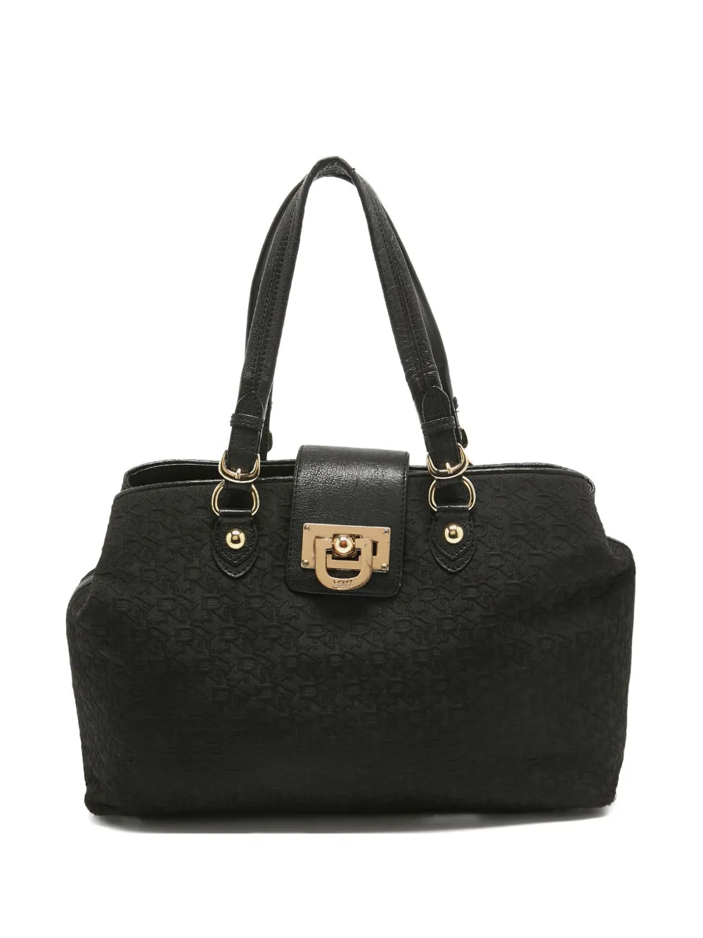 pre-owned leather monogram tote bag