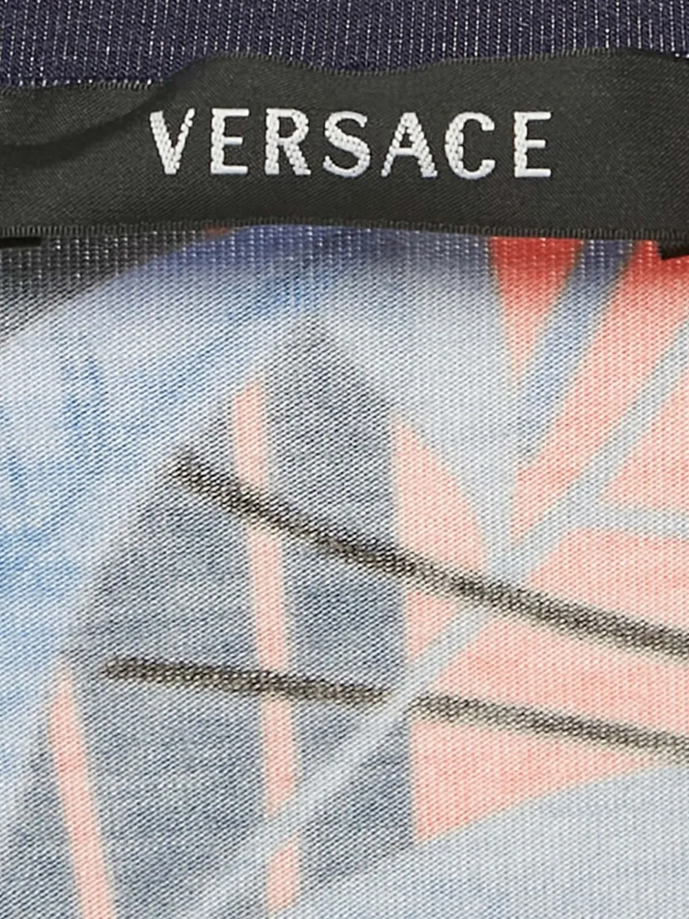 Pre-owned Versace 2024 Floral-print T-shirt In Blue