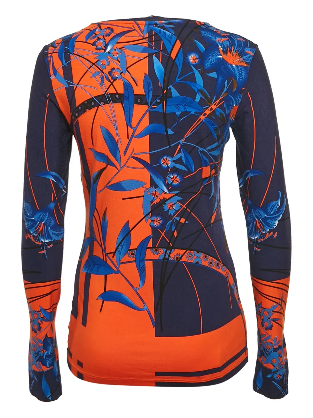 Pre-owned Versace 2024 Floral-print T-shirt In Blue