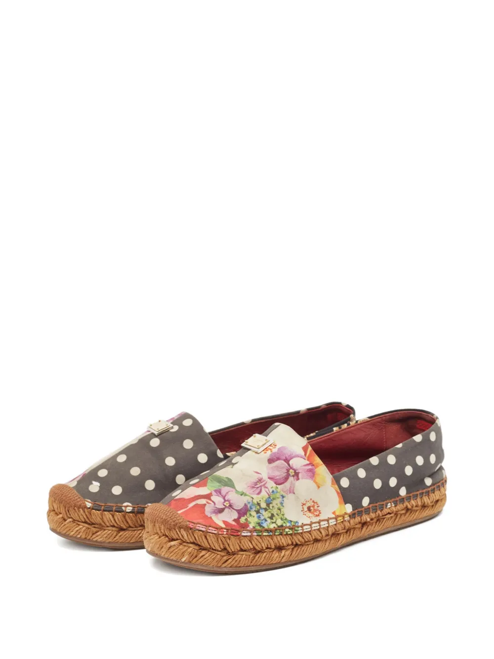 Dolce & Gabbana Pre-Owned floral polka-dot espadrilles | Image 2