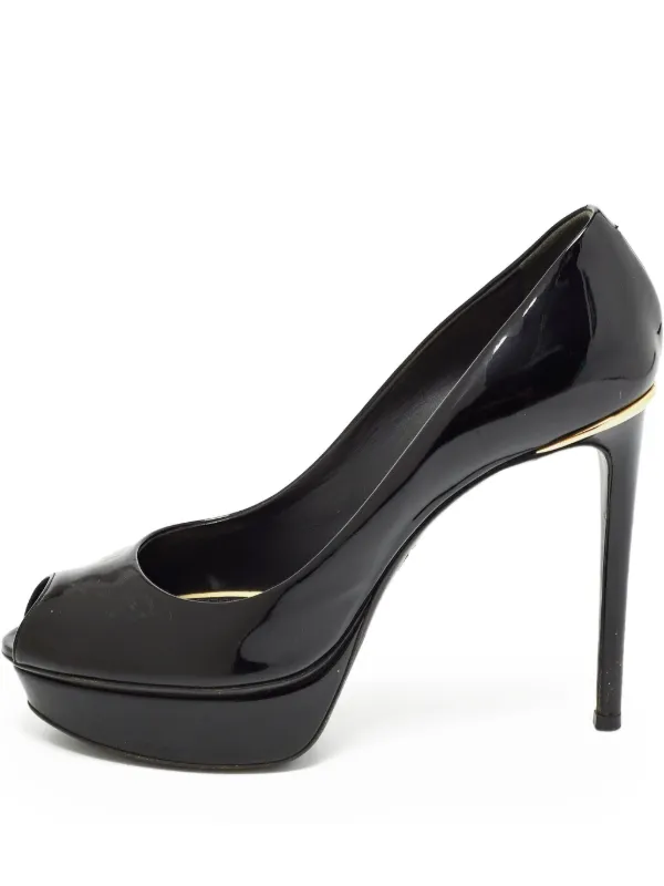 Louis Vuitton Pre-Owned Platform peep-toe Heels Black