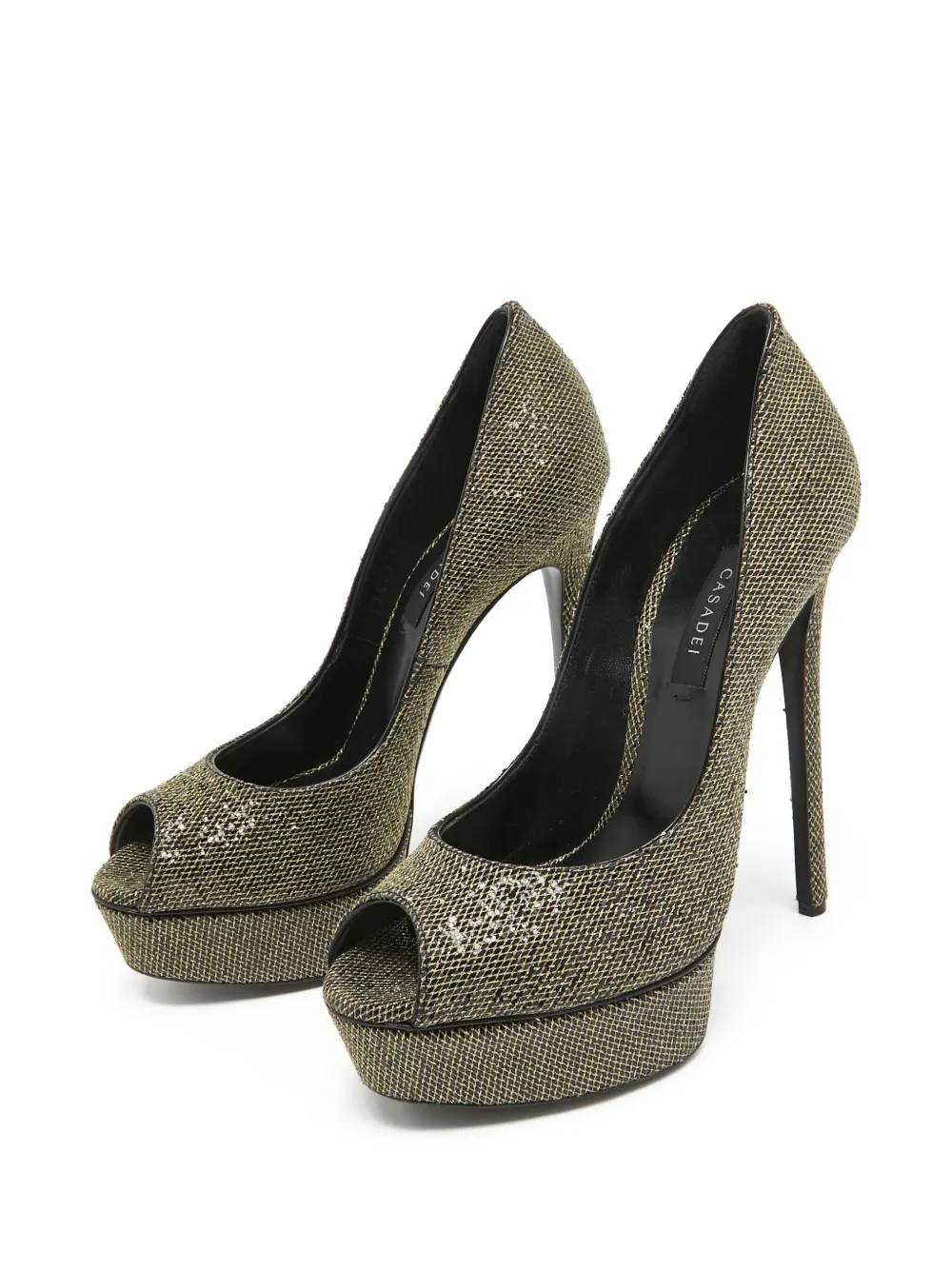 Casadei Vintage pre-owned 150mm metallic-embellished pumps | Image 2