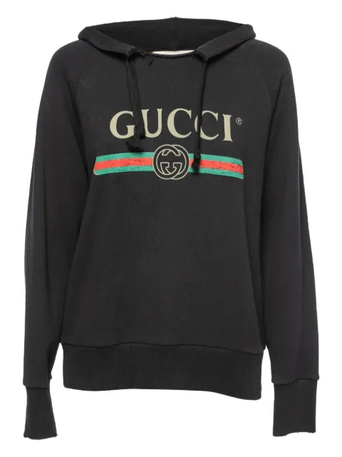 Gucci Pre-Owned هودي مطرز بشعار الماركة