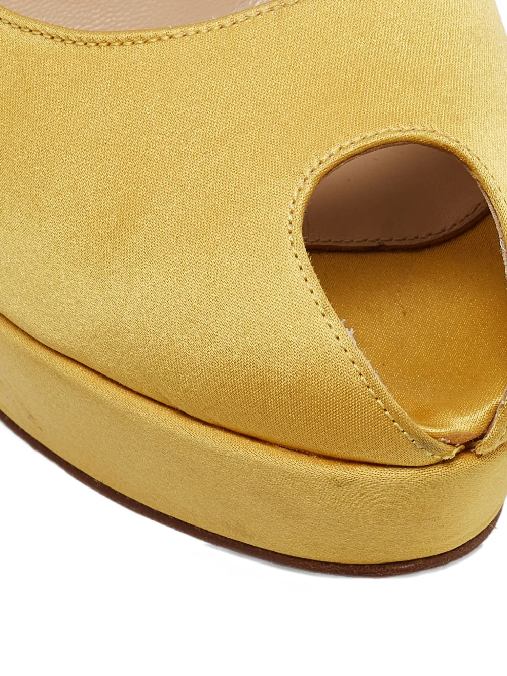 Pre-owned Alexander Mcqueen 100mm Platform Pumps In Yellow