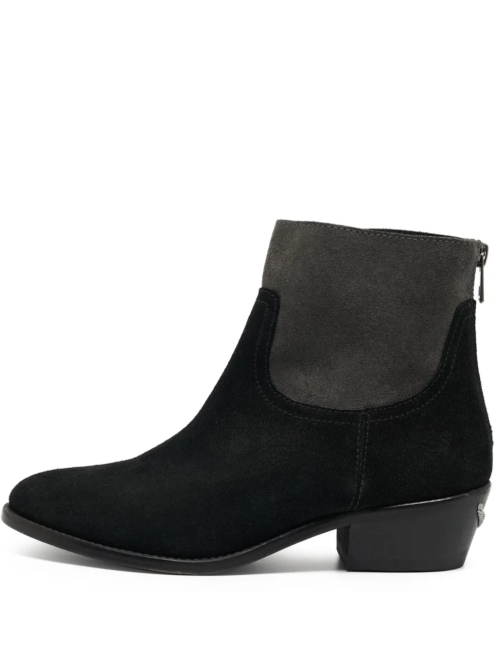 Zadig&Voltaire 2024 pre-owned suede zip ankle boots | Black | Image 1