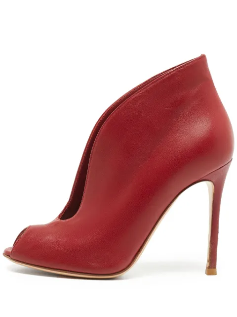 Gianvito Rossi 100mm peep-toe ankle boots