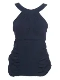 Versace Pre-Owned draped halterneck top - Blue