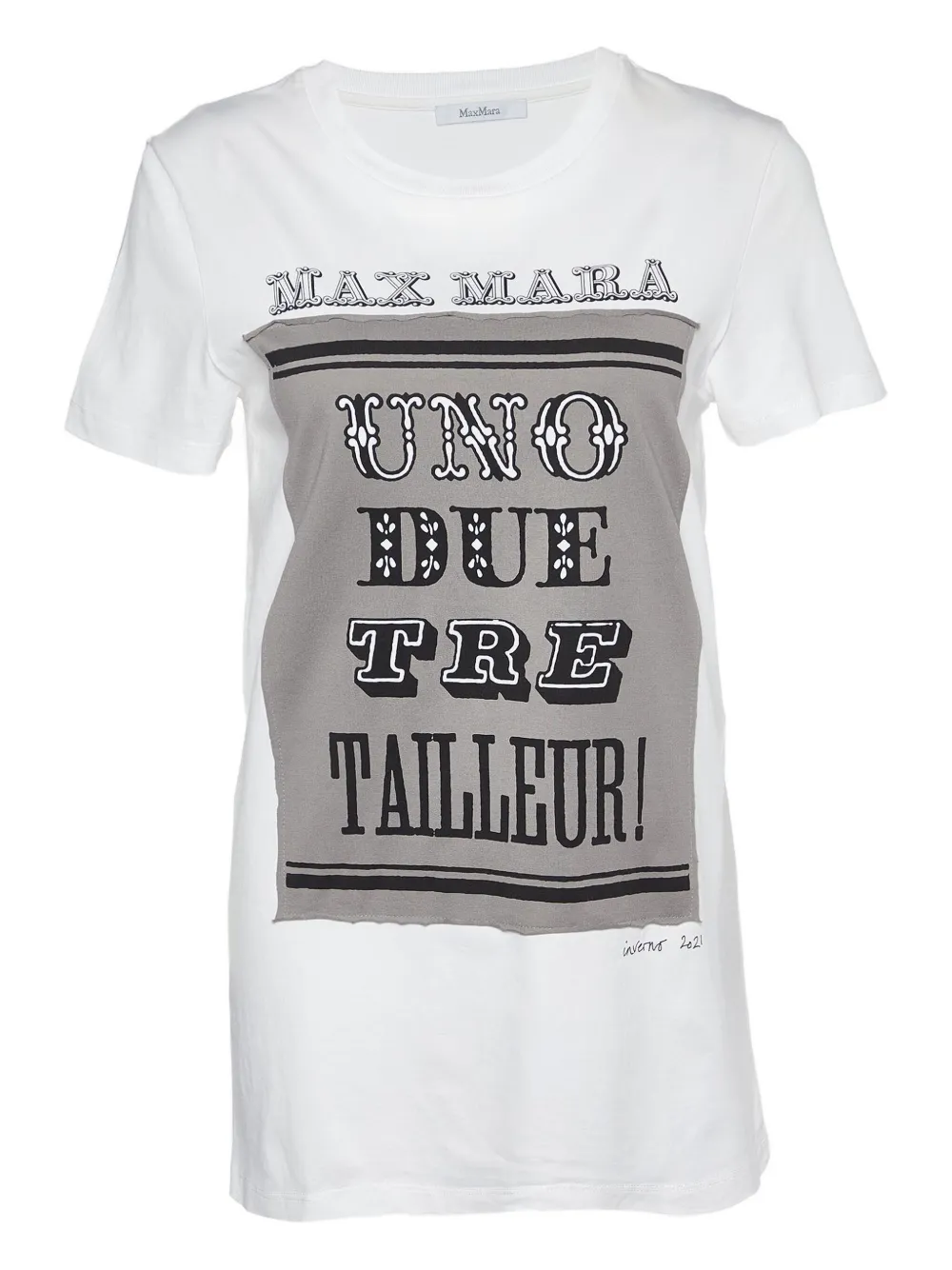Max Mara pre-owned graphic-print T-shirt | White | Image 1