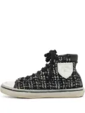 Saint Laurent Pre-Owned tweed sneakers - Black