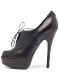 Louis Vuitton Pre-Owned 150mm peep-toe platform boots - Black