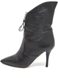 Aquazzura 85mm pointed-toe leather ankle boots - Black