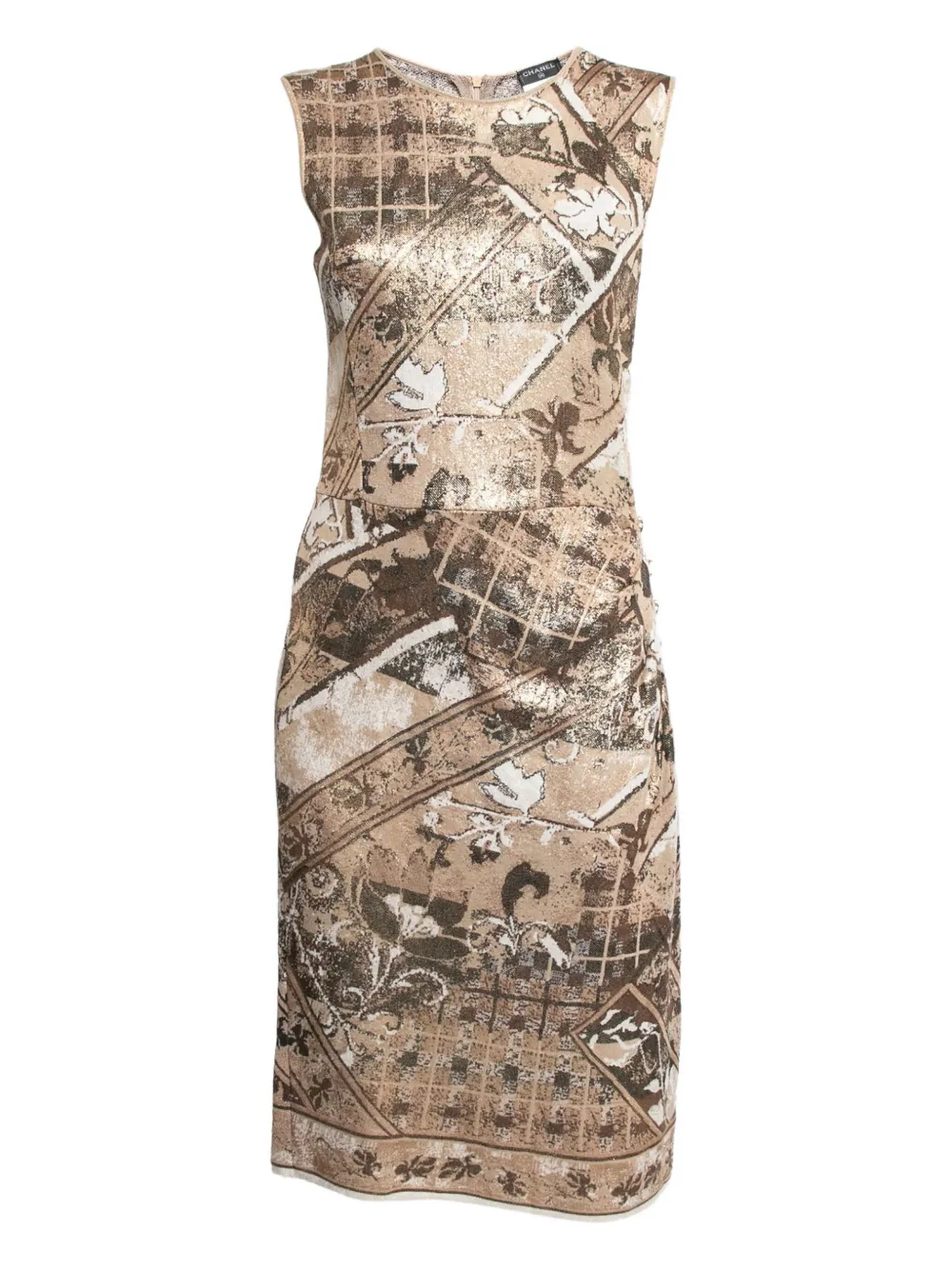 CHANEL Pre-Owned patterned midi dress | Neutrals | Image 1