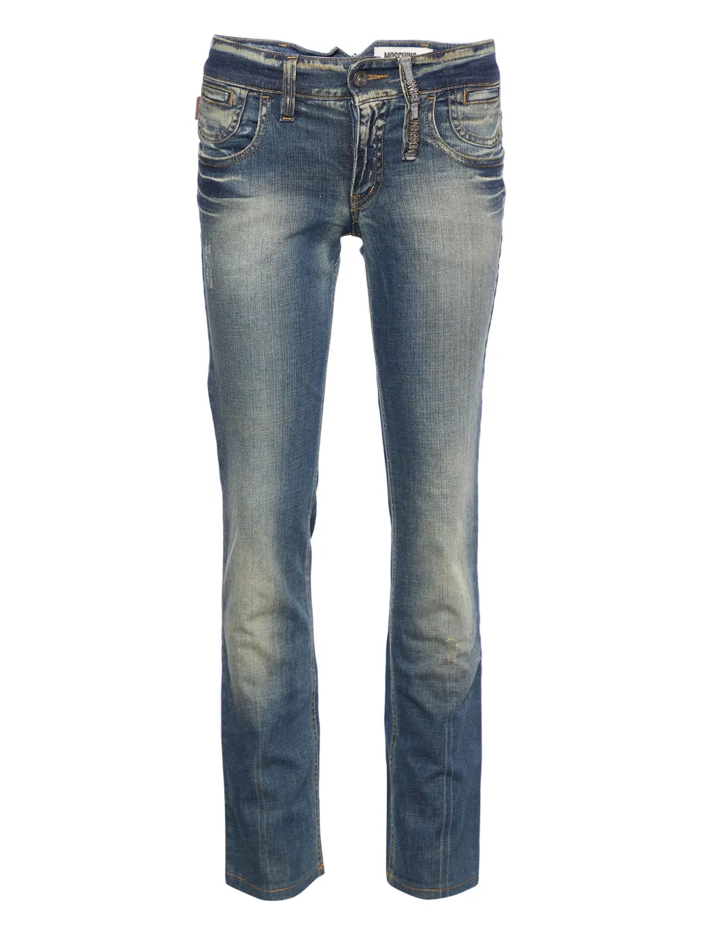 Moschino Pre-Owned whiskering-effect jeans | Blue | Image 1