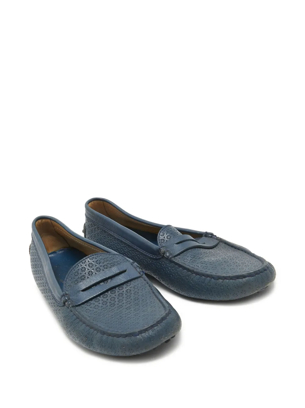 Tod's Vintage Geperforeerde loafers - Blauw