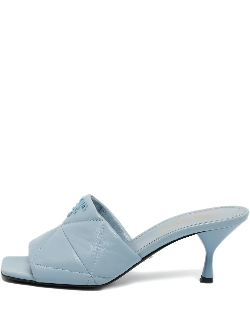 Prada Pre-Owned 2024 60mm quilted mules - ブルー Prada Pre-Owned 2024 60mm quilted mules - ブルー