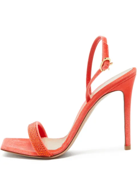 Gianvito Rossi Pre-Owned 라인스톤 장식 스틸레토 샌들 110mm
