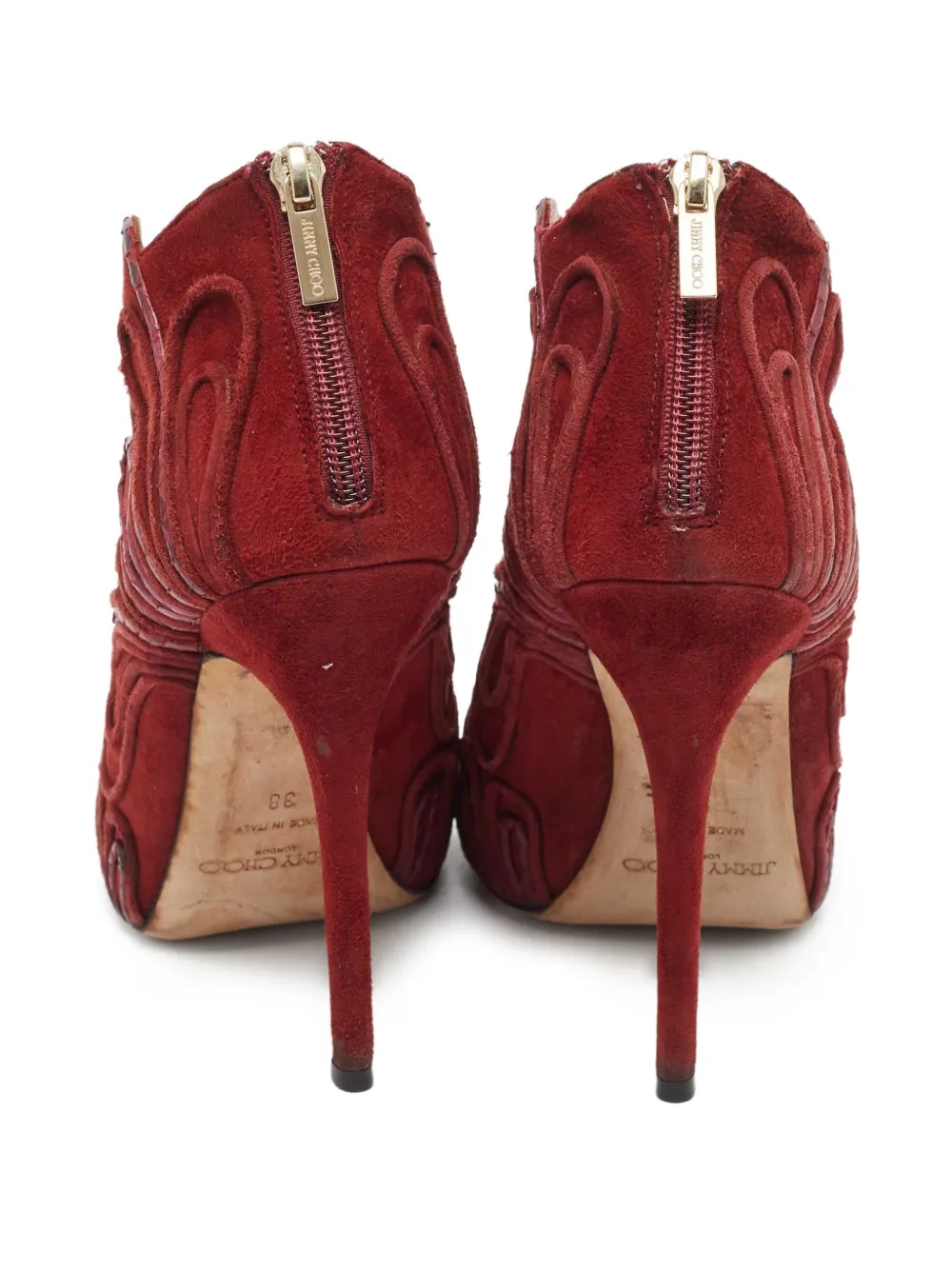 Pre-owned Jimmy Choo 135mm Kalipso Open-toe Ankle Boots