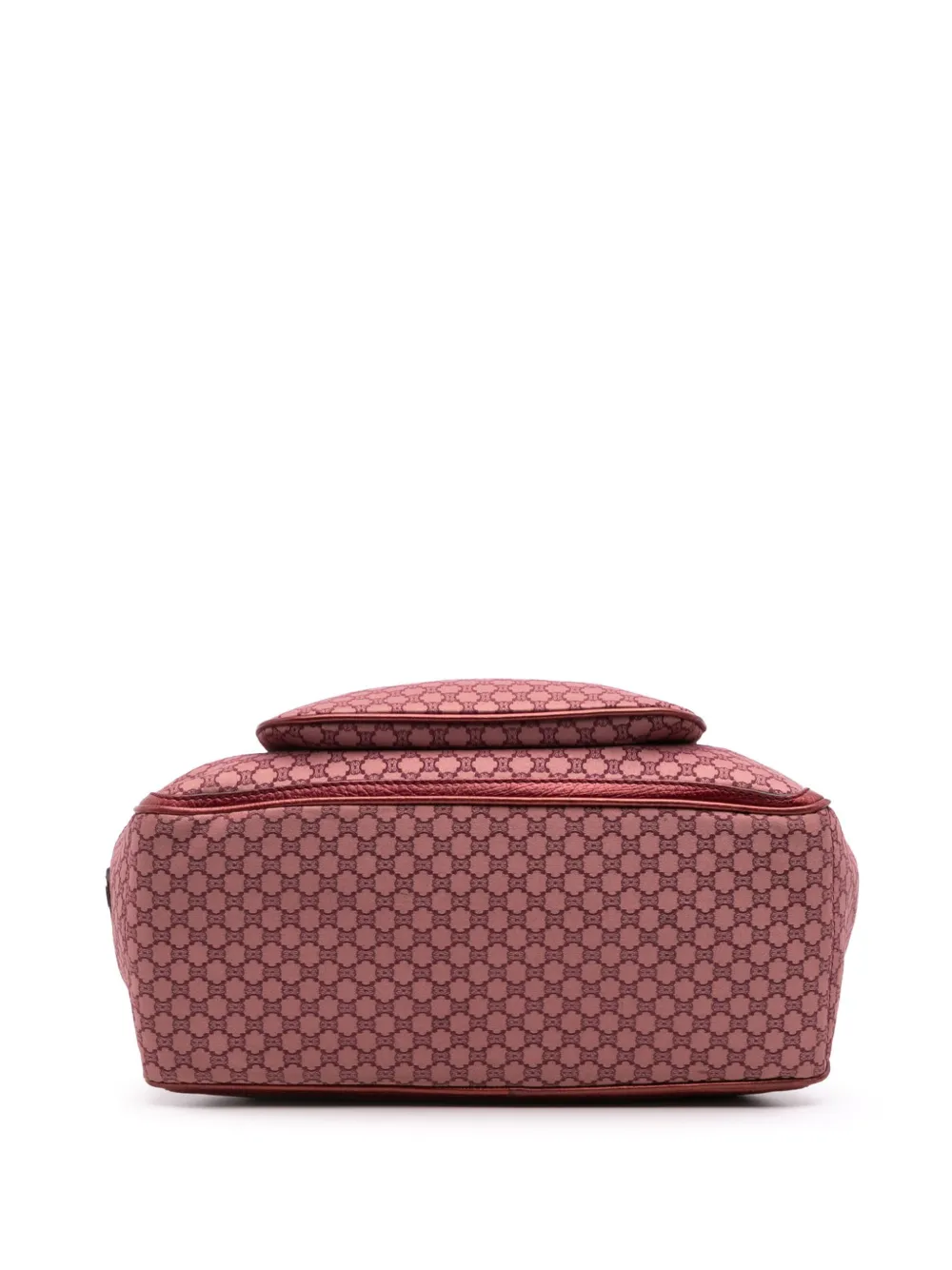 Pre-owned Celine 2016 Macadam Canvas Boogie Handbag In Red