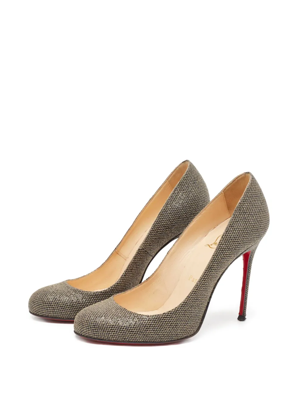 Christian Louboutin Pre-Owned zapatillas de lurex con tacón de 105mm | Image 2