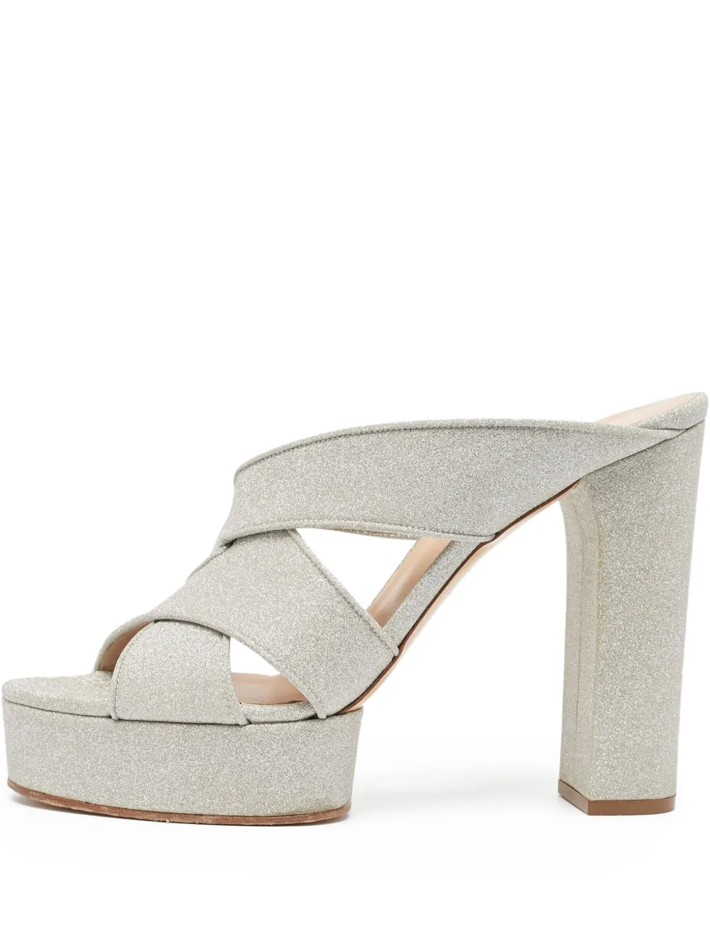120mm Glitter platform sandals