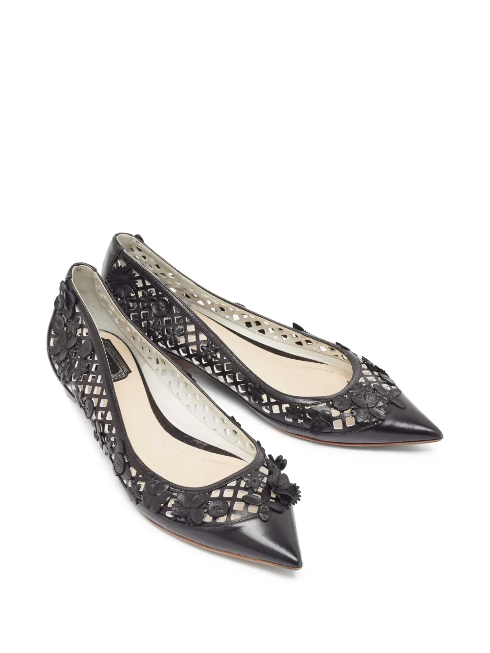 Christian Dior Pre-Owned Pumps met bloemapplicatie - Zwart