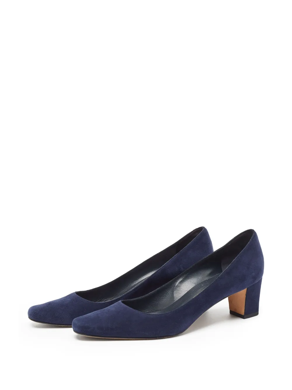 Manolo Blahnik Pre-owned 50 mm Okkatopla suède pumps - Blauw
