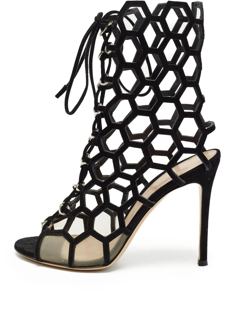Pre-owned Gianvito Rossi  100mm Cut-out Sandals