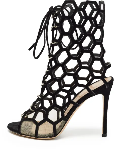 Gianvito Rossi sandalias con corte y tacón de 100mm de archivo