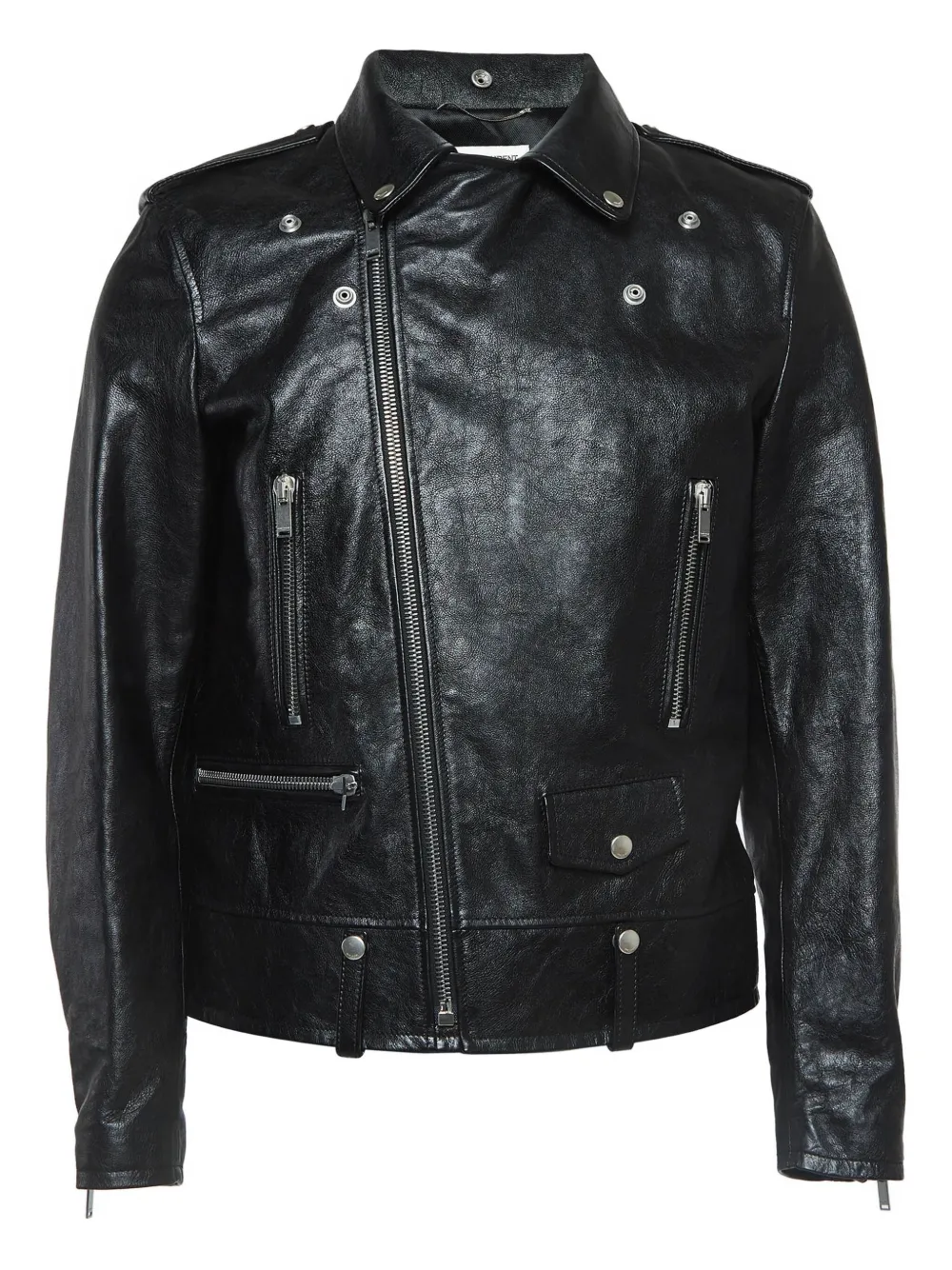 Saint Laurent Pre-Owned Giacca biker in pelle - Nero