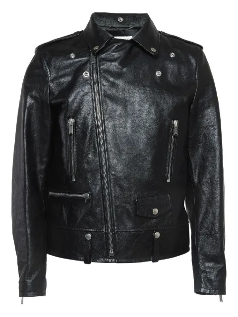 Saint Laurent Pre-Owned leather biker jacket