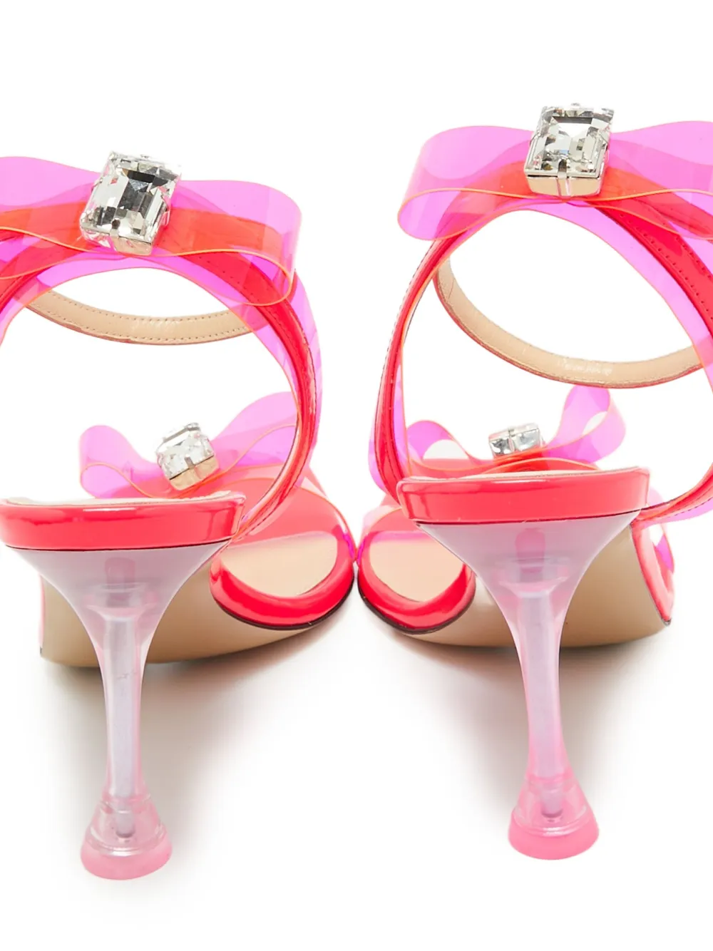 Pre-owned Mach&mach 90mm Translucent-strap Sandals
