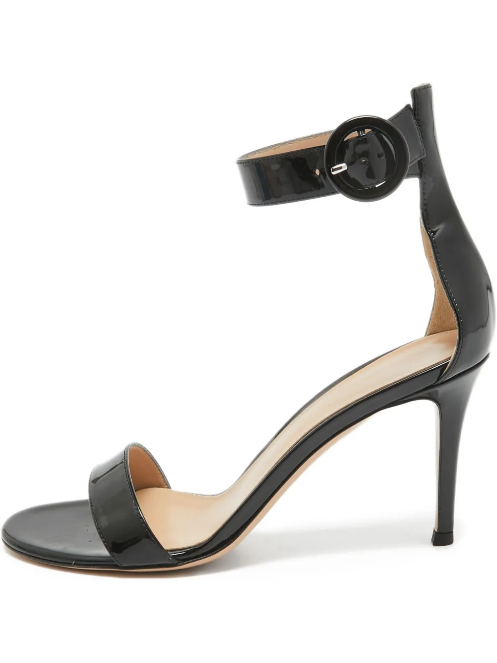 Gianvito Rossi pre-owned 90mm Portofino patent-leather ankle-strap sandals | Black | Image 1