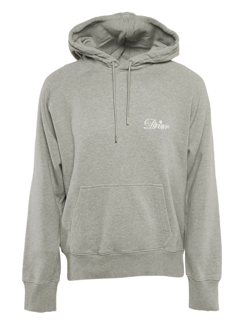 Christian Dior Pre-Owned logo-embroidered hoodie - グレー Christian Dior Pre-Owned logo-embroidered hoodie - グレー
