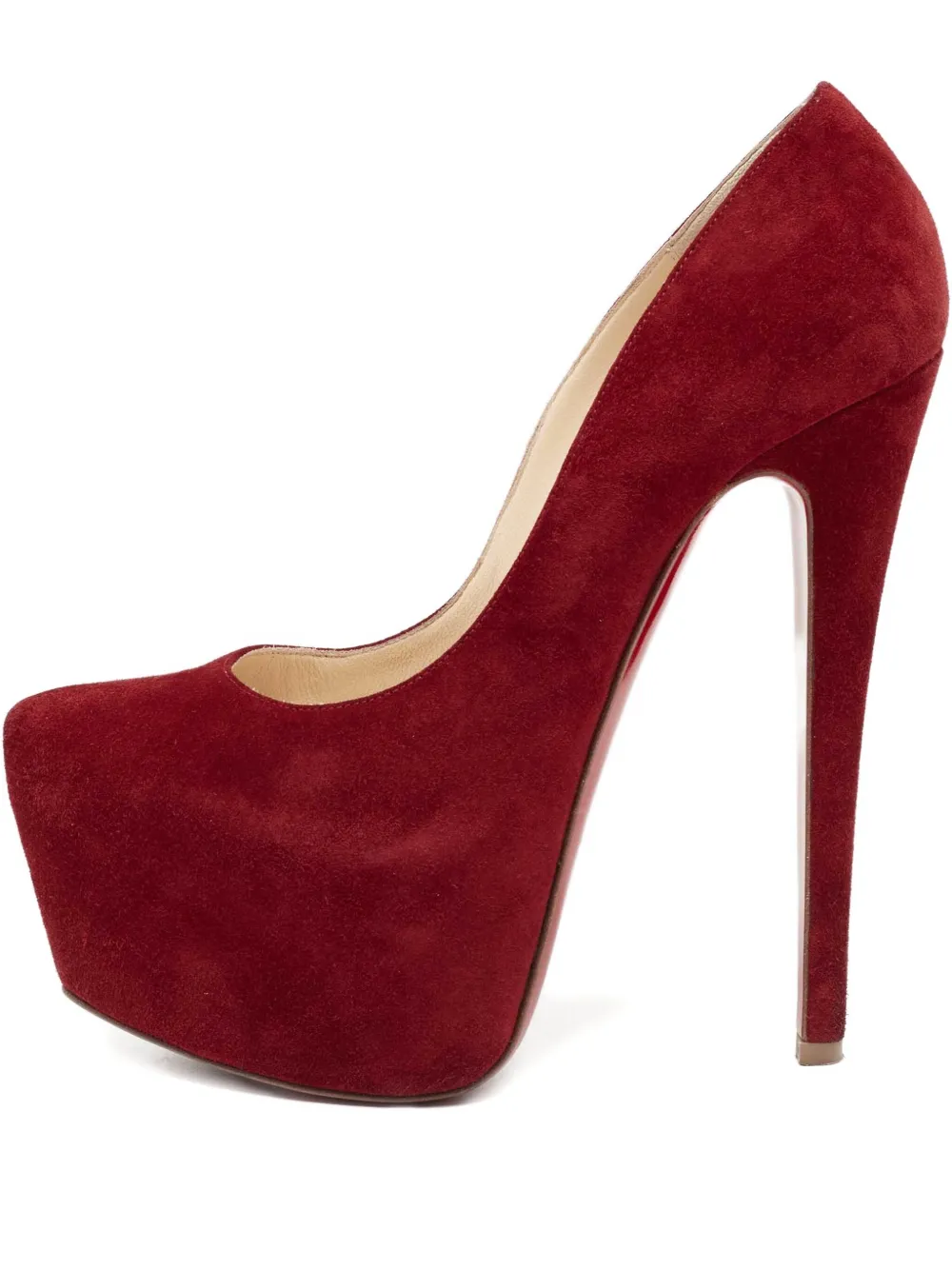 Christian Louboutin Pre-Owned 150mm suede platform pumps - レッド Christian Louboutin Pre-Owned 150mm suede platform pumps - レッド