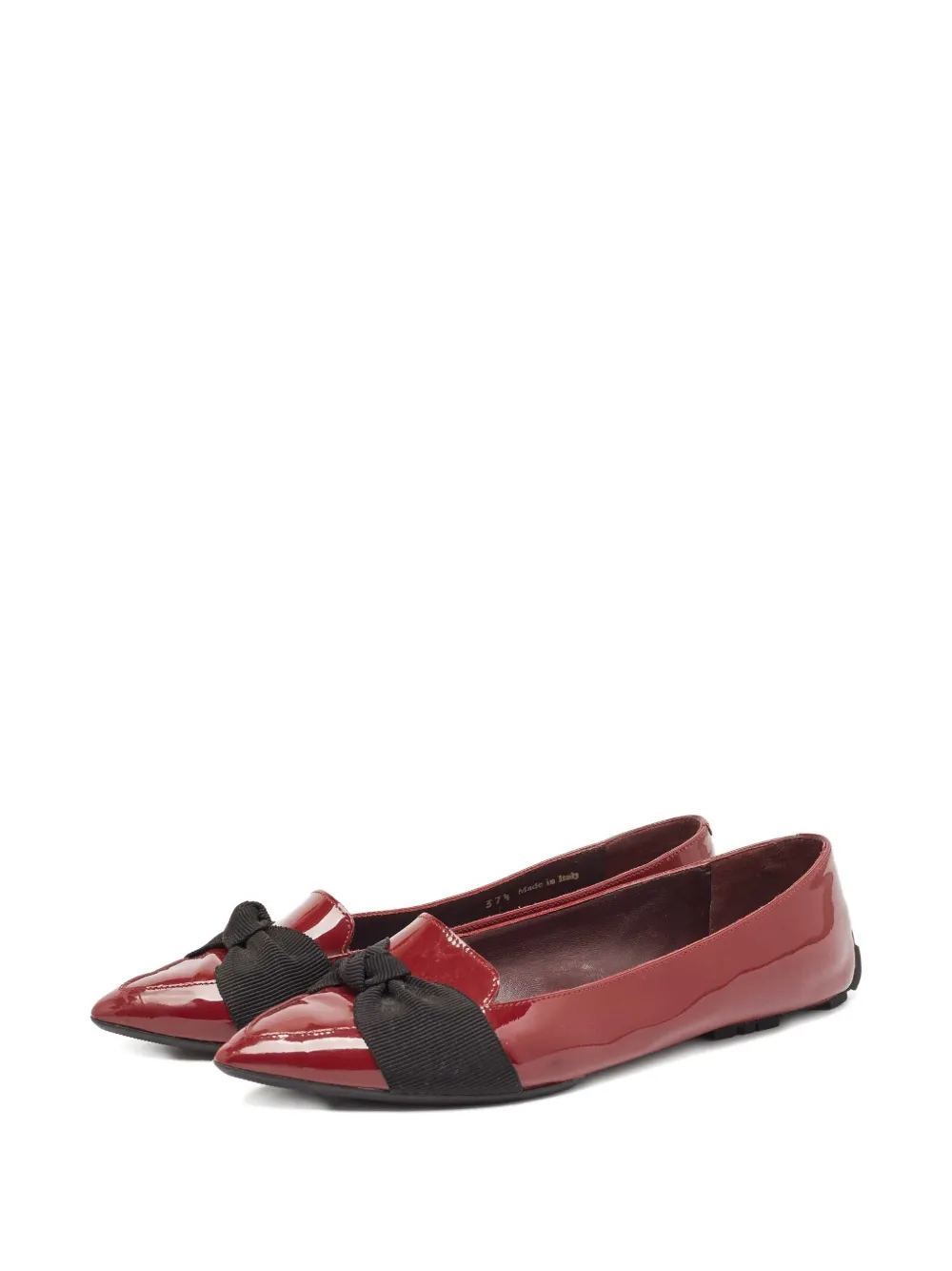 Burberry Pre-Owned Lakleren pumps met strikdetail - Rood