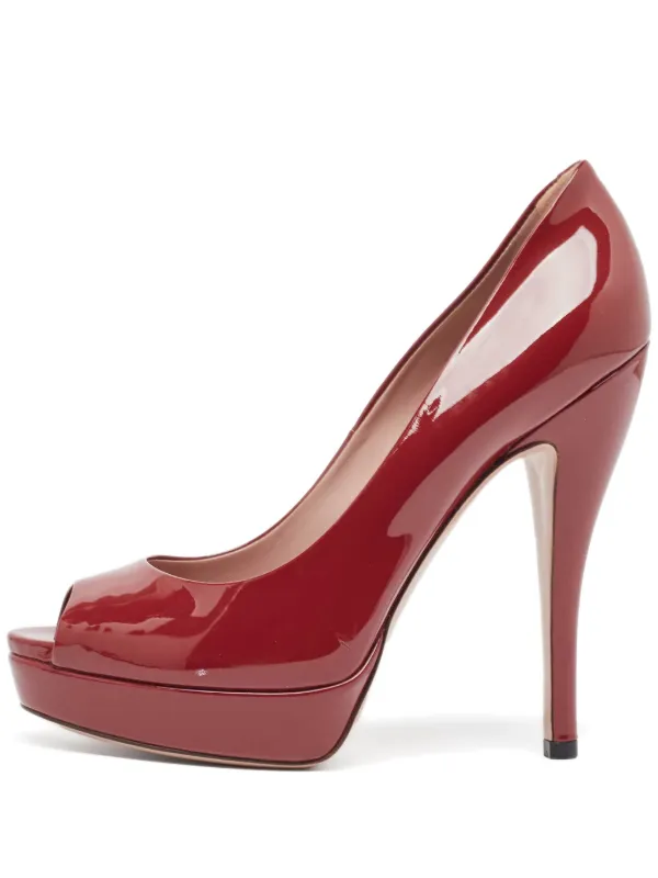 Gucci Pre-Owned peep-toe Pumps Red FARFETCH PH
