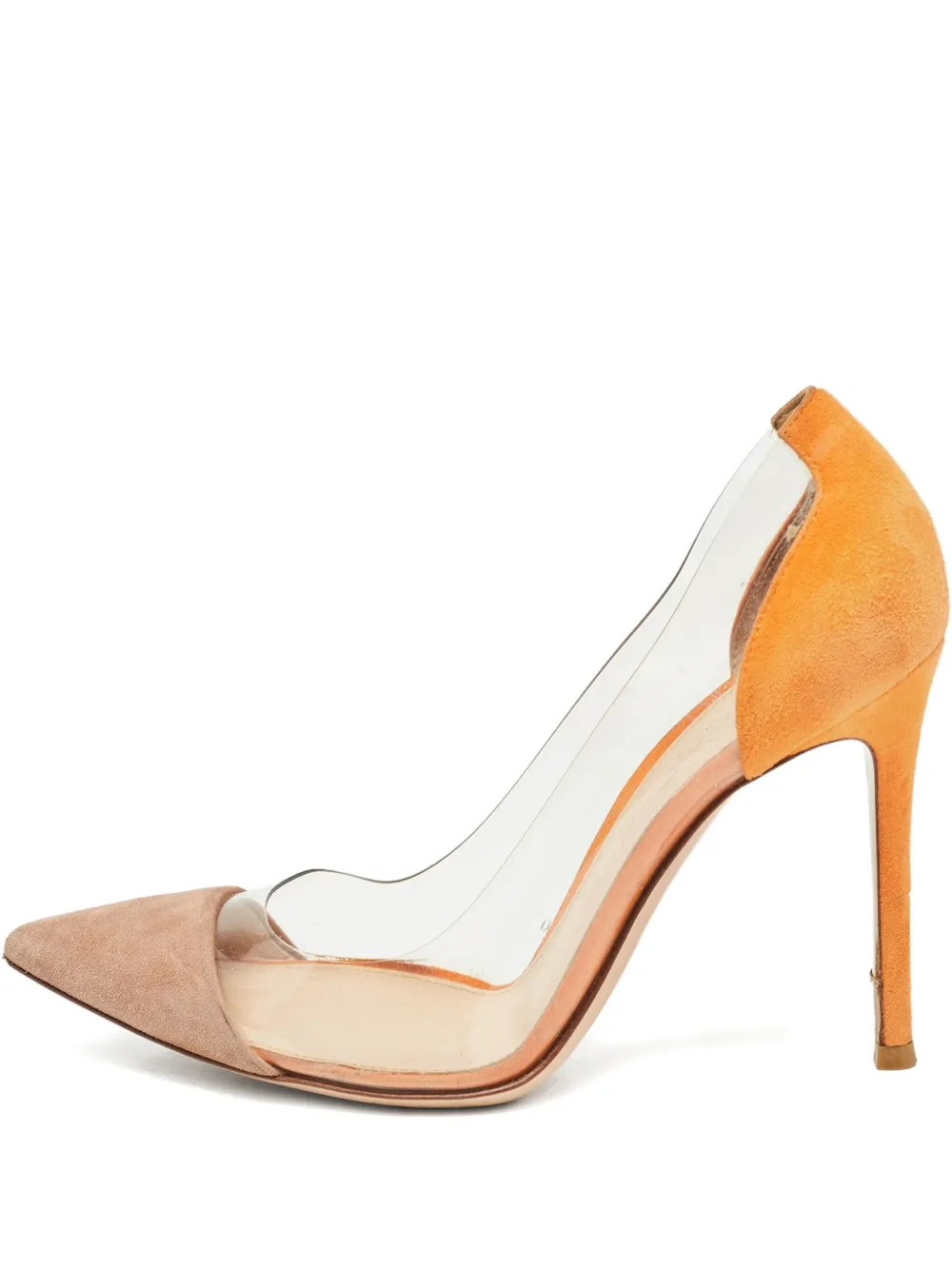 Gianvito Rossi 2024 100mm suede pumps | Orange | Image 1