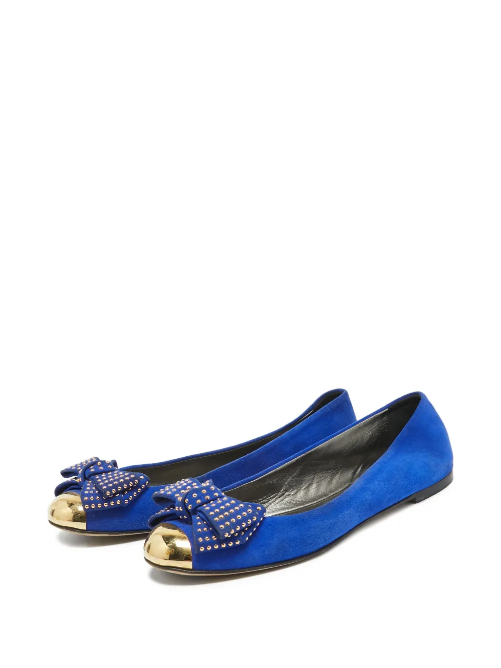 Giuseppe Zanotti Vintage Ballerina's verfraaid met studs - Blauw