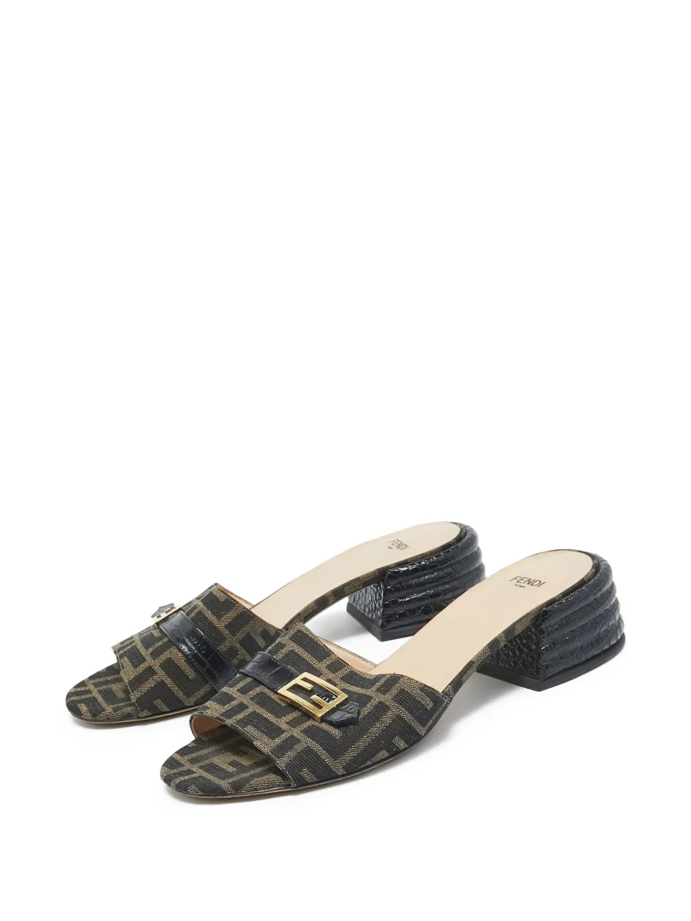 Fendi Pre-Owned Mules Zucca 45mm | Image 7