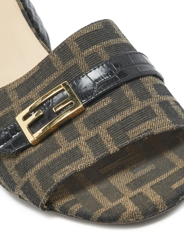 FENDIミュール Fendi Pre-Owned 45mm Zucca Mules | Brown | FARFETCH