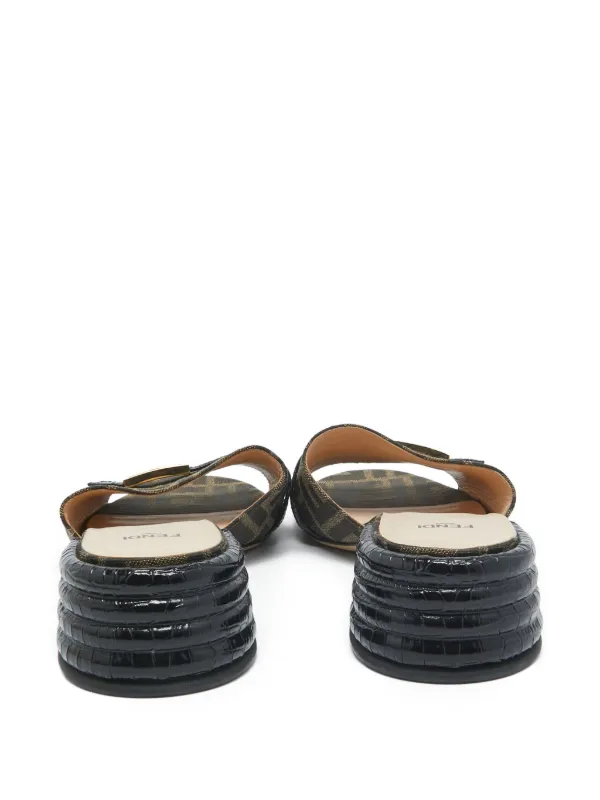 FENDIミュール Fendi Pre-Owned 45mm Zucca Mules | Brown | FARFETCH